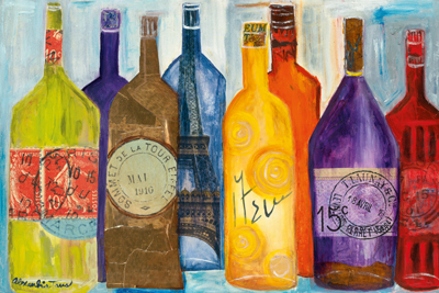 Number Of Wine Bottles - Tile Mural Creative Arts