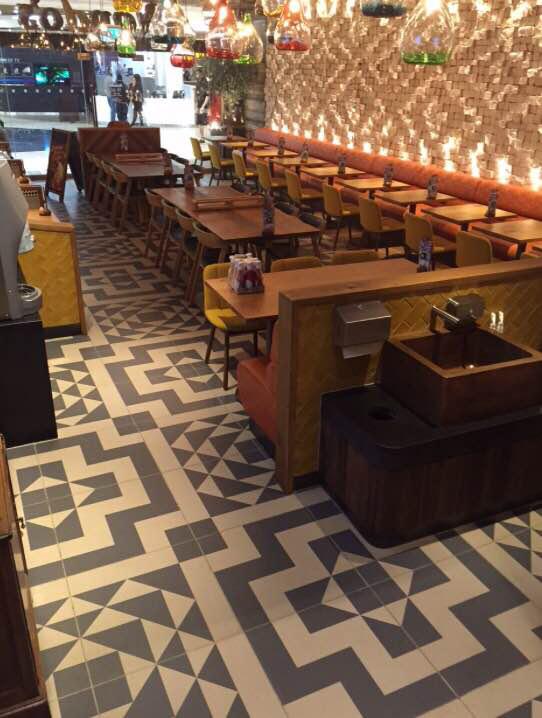 Anti Skid Restaurant Floor Tile - Tile Mural Creative Arts