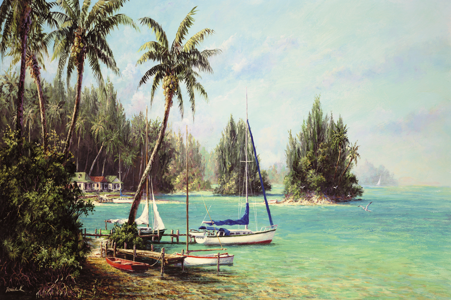 The Island Cove By Artist Art Fronckowiak