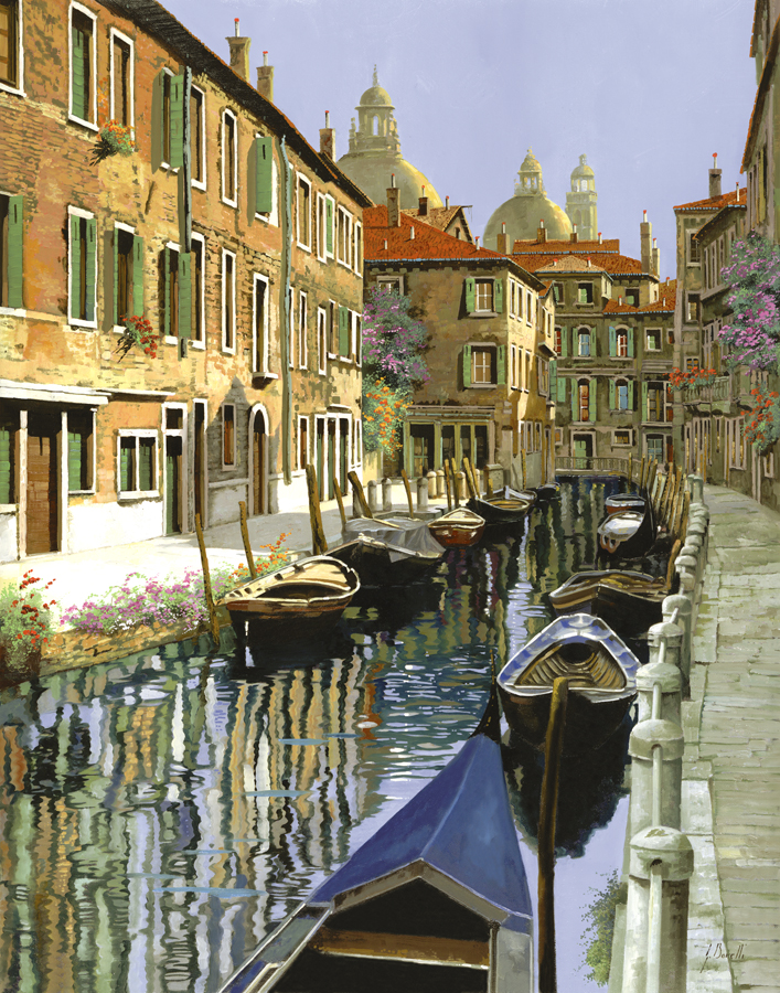 The Le Barche Sul Canale By Guido Borelli