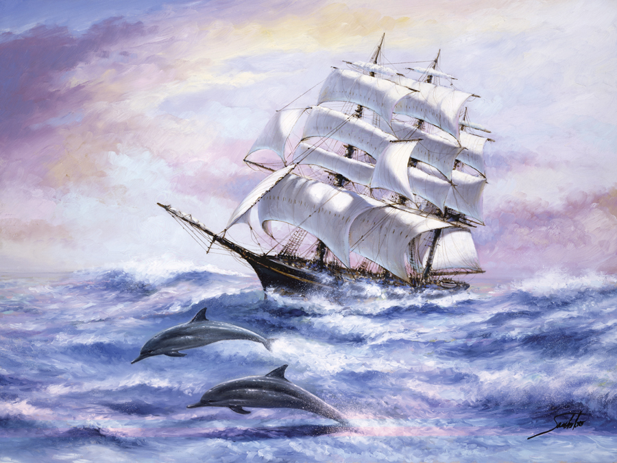 Dolphins By Artist The Sea By Artist Joe Sambataro