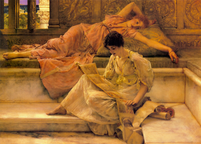 A Favorite Poet By Sir Lawrence Alma Tadema