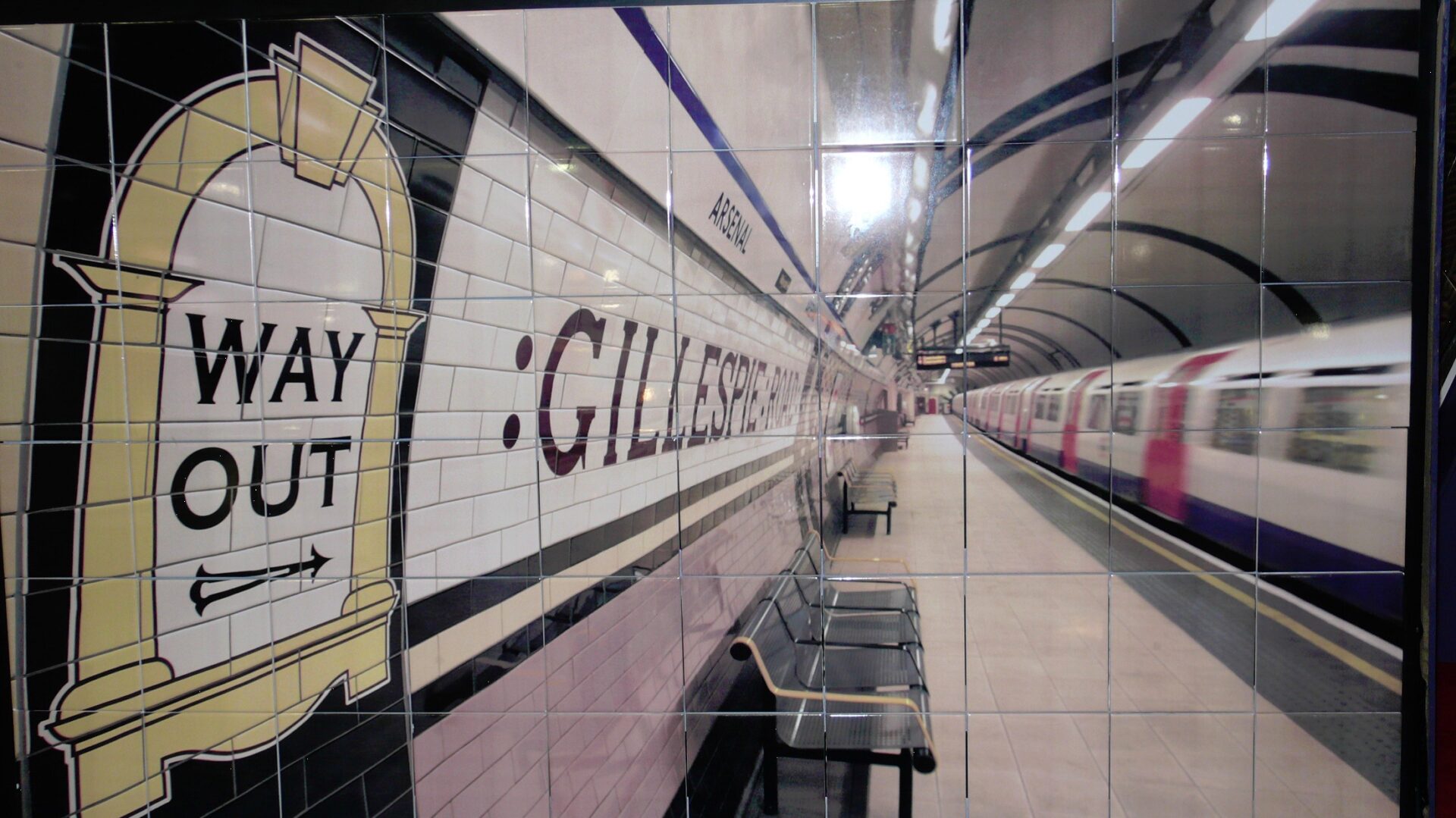 The London Subway Wall Decorated With Tiles