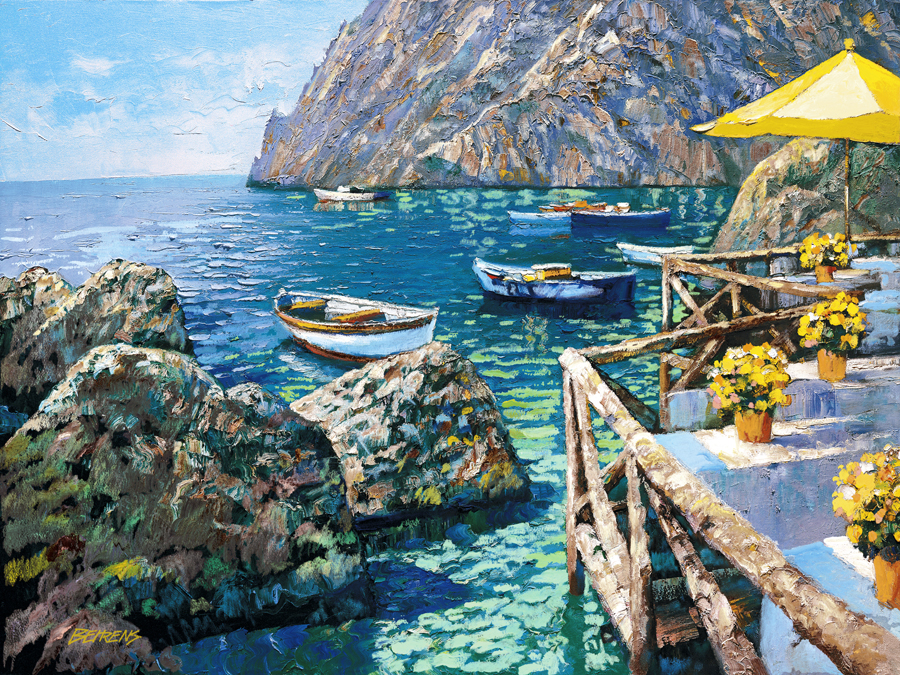 Cafe Capri By Howard Behrens - Tile Mural Creative Arts