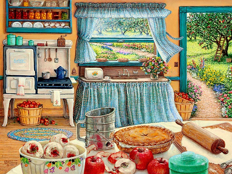 Apple Pie Harvest By Artist Janet Kruskamp
