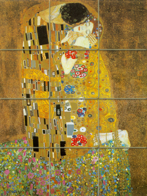 The Tumbled Marble Klimt Backsplash Tile
