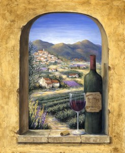 Bottle And A Glass On The Floor - Tile Mural Creative Arts
