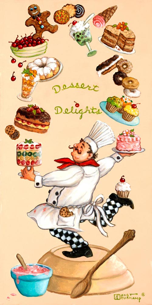 Chef The Dessert Delights - Tile Mural Creative Arts
