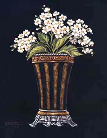 Classical Vase With Flowers By Janet Krustkamp