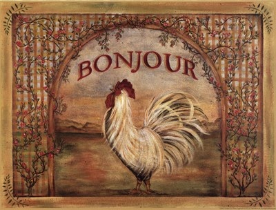 Grace Pullen Bonjour Rooster - Tile Mural Creative Arts
