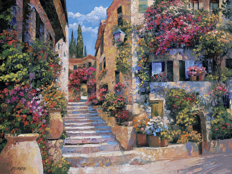 The Italian Stairs By Artist Howard Behrens