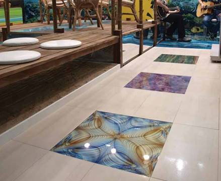 Non-Slip Lobby Floor In Hotel - Tile Mural Creative Arts