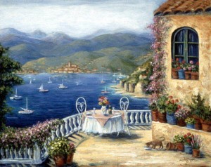 The Lunch On The Terrace By Marilyn Dunlap