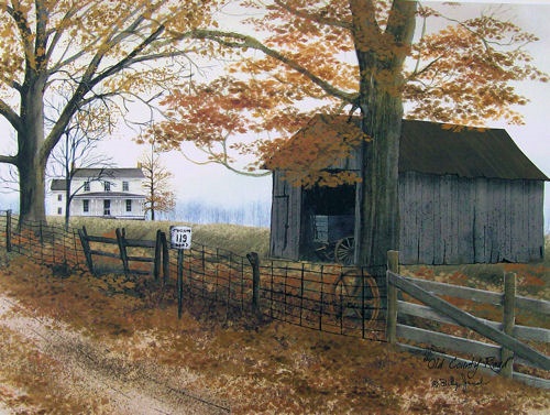 The Old Country Road By Artist Billy Jacobs