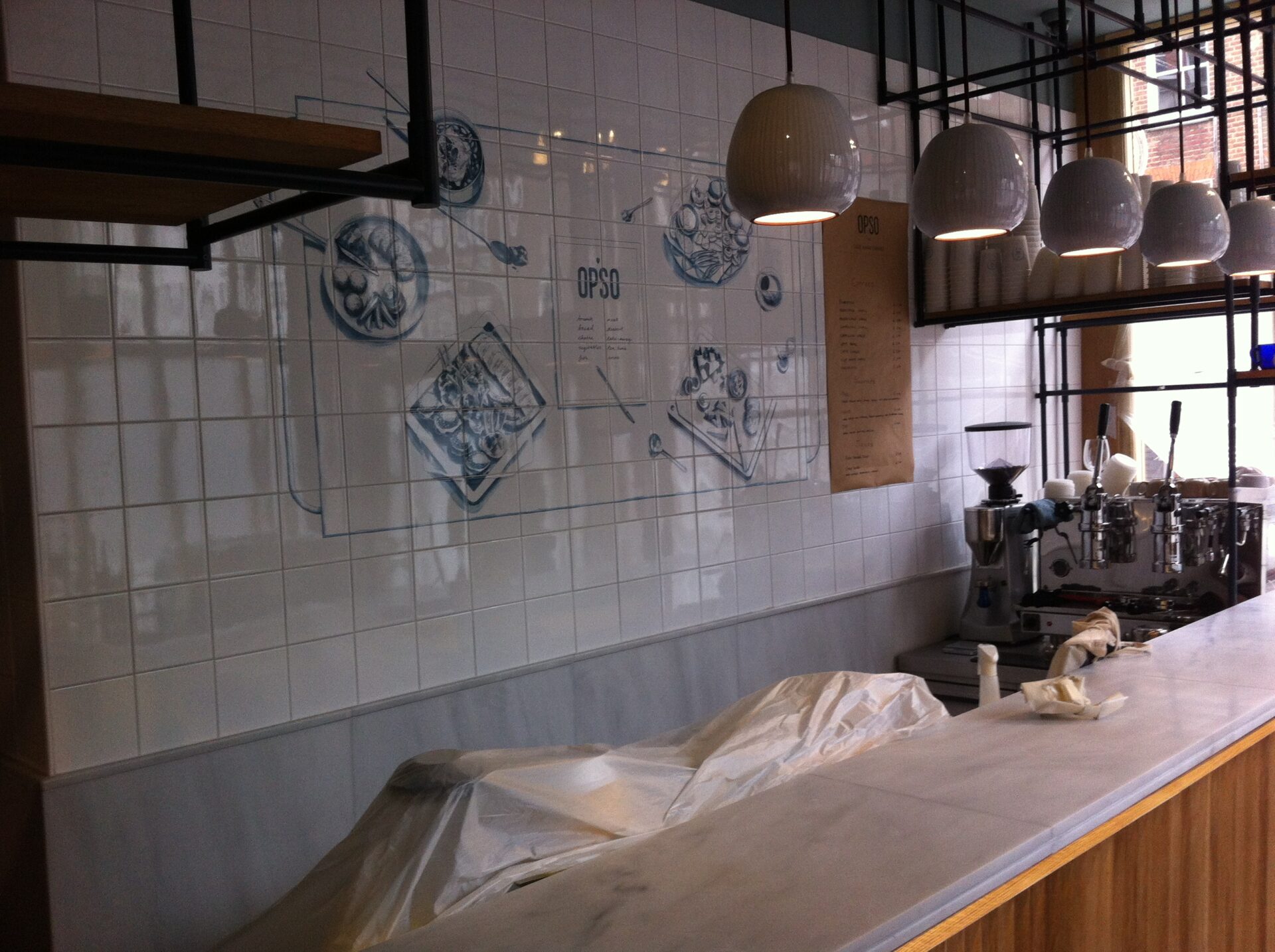 Interior Of Opso Restaurant - Tile Mural Creative Arts