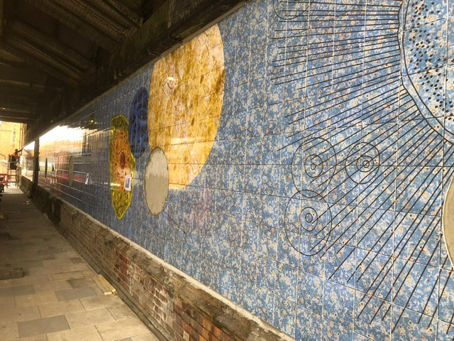 Wall Of Underpass Public Works - Tile Mural Creative Arts