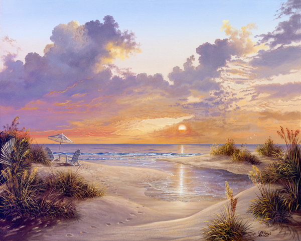 The Paradise Sunset By Artist Klaus Strubel