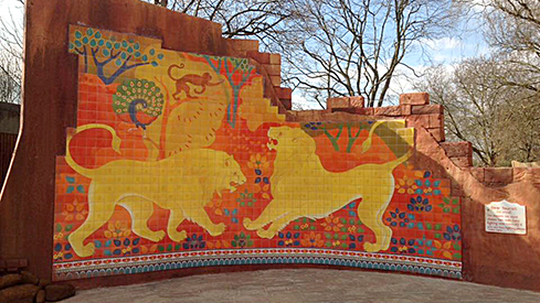 London Zoo Tile Mural - Tile Mural Creative Arts