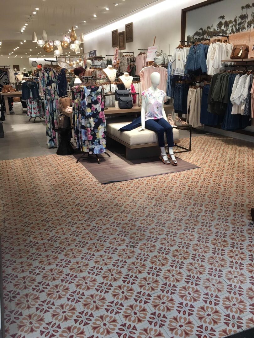 Beautiful Retail Store Custom Floor - Tile Mural Creative Arts
